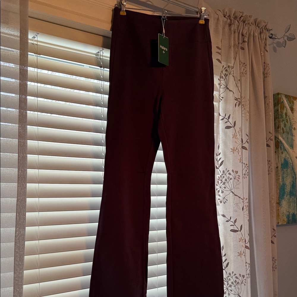 HALARA Burgundy Flared Pants